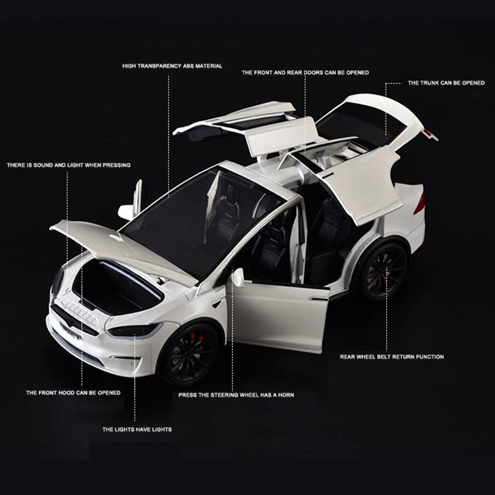 1:24 Simulation Tesla Model X Alloy Car Model Children Boy Toy Car 1:24 Simulation Tesla Model X Alloy Car Model Children Boy Toy Car
